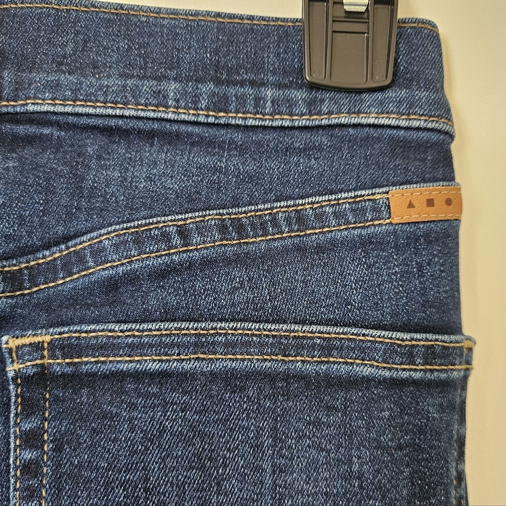 AYR Womens Jeans The Pop 25S Short Dark Wash Straight Leg Classic USA Made Crop - Picture 7 of 10